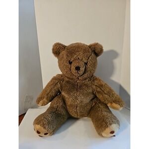 Dave Nichols The 1985 Bear Plush Stuffed Brown Teddy Bear Sitting 18"